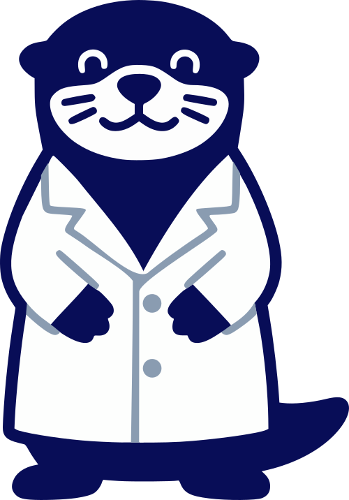 Otter in a lab coat.